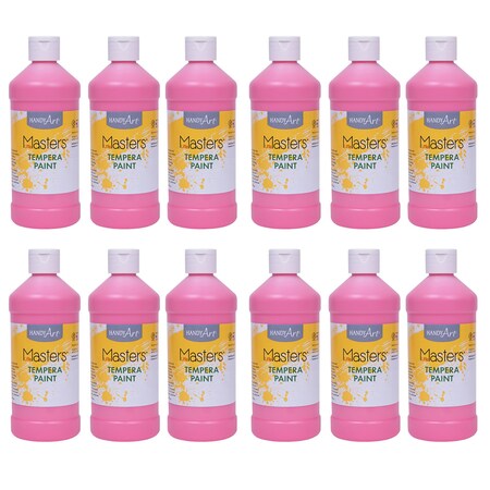 Handy Art Little Masters Tempera Paint, Pink, 16 oz., 12PK 201722